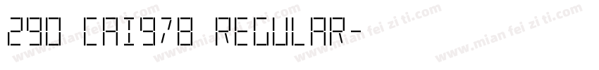 290 CAI978 Regular字体转换